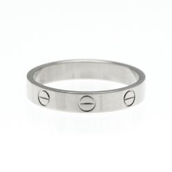 Cartier Love Mini Love Ring White Gold (18K) Fashion No Stone Band Ring Silver