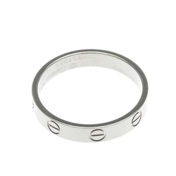 Cartier Love Mini Love Ring White Gold (18K) Fashion No Stone Band Ring Silver