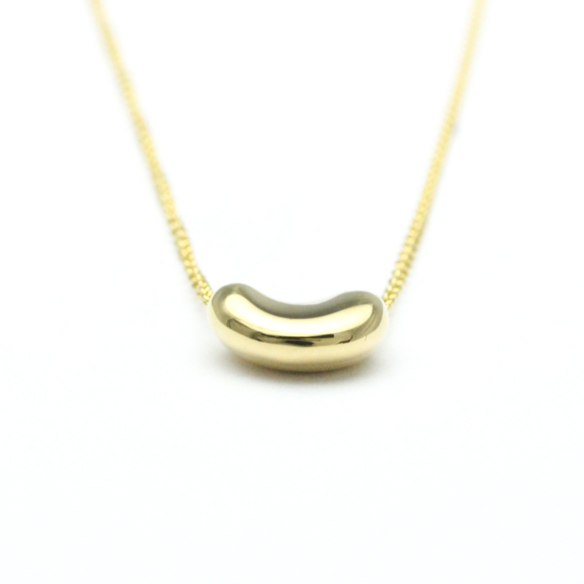 Tiffany Bean Yellow Gold (18K) Men,Women Fashion Pendant Necklace (Gold)