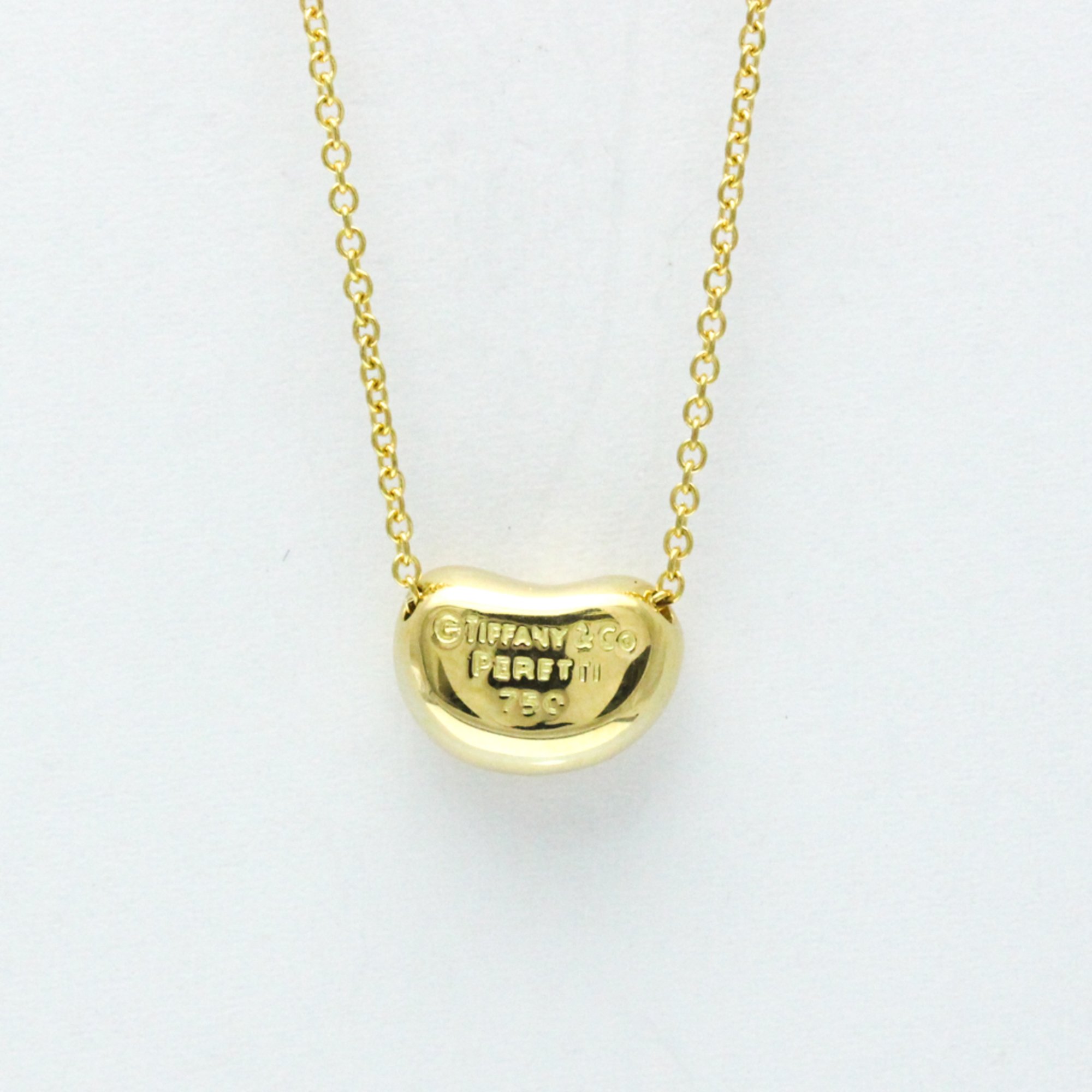 Tiffany Bean Yellow Gold (18K) Men,Women Fashion Pendant Necklace (Gold)