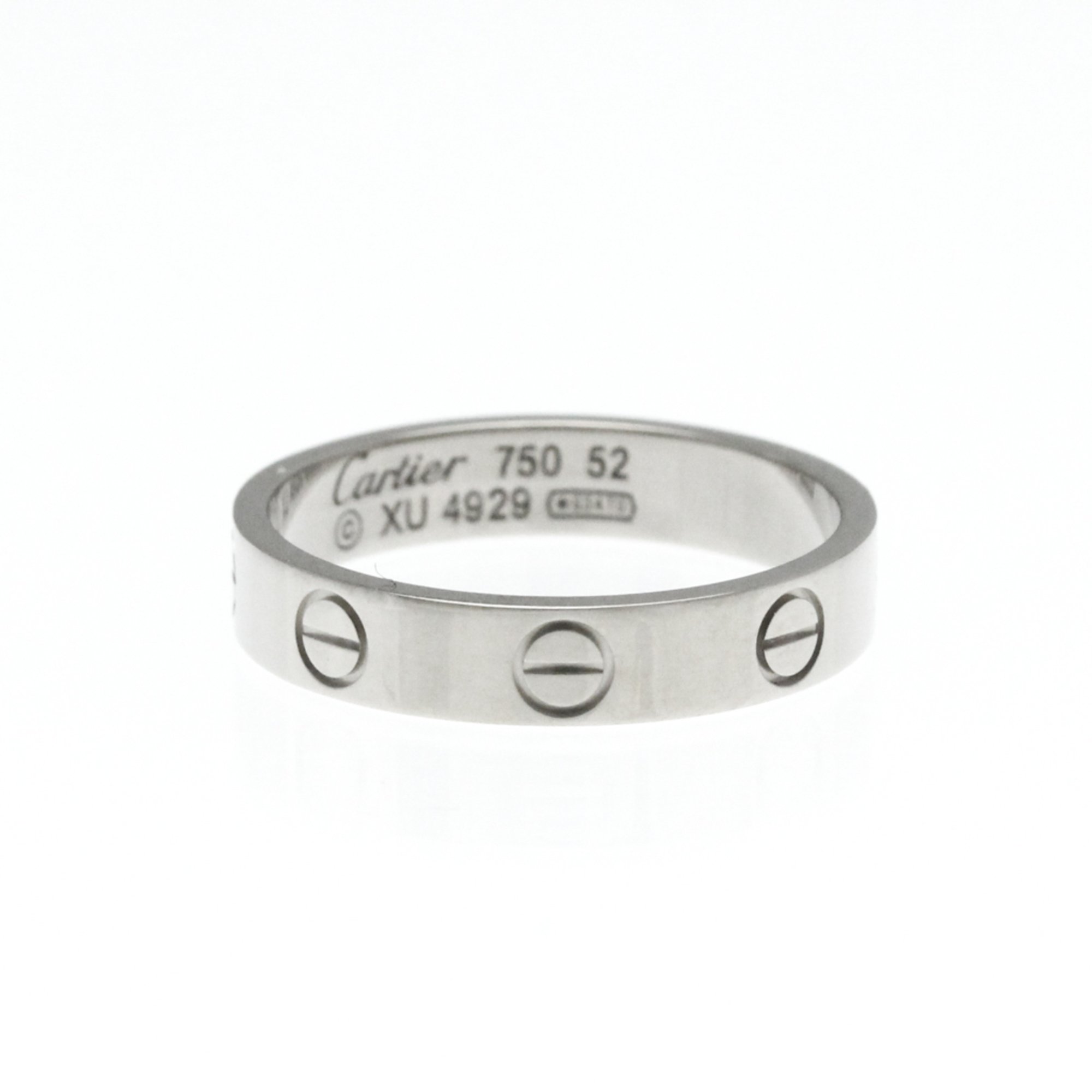 Cartier Love Mini Love Ring White Gold (18K) Fashion No Stone Band Ring Silver