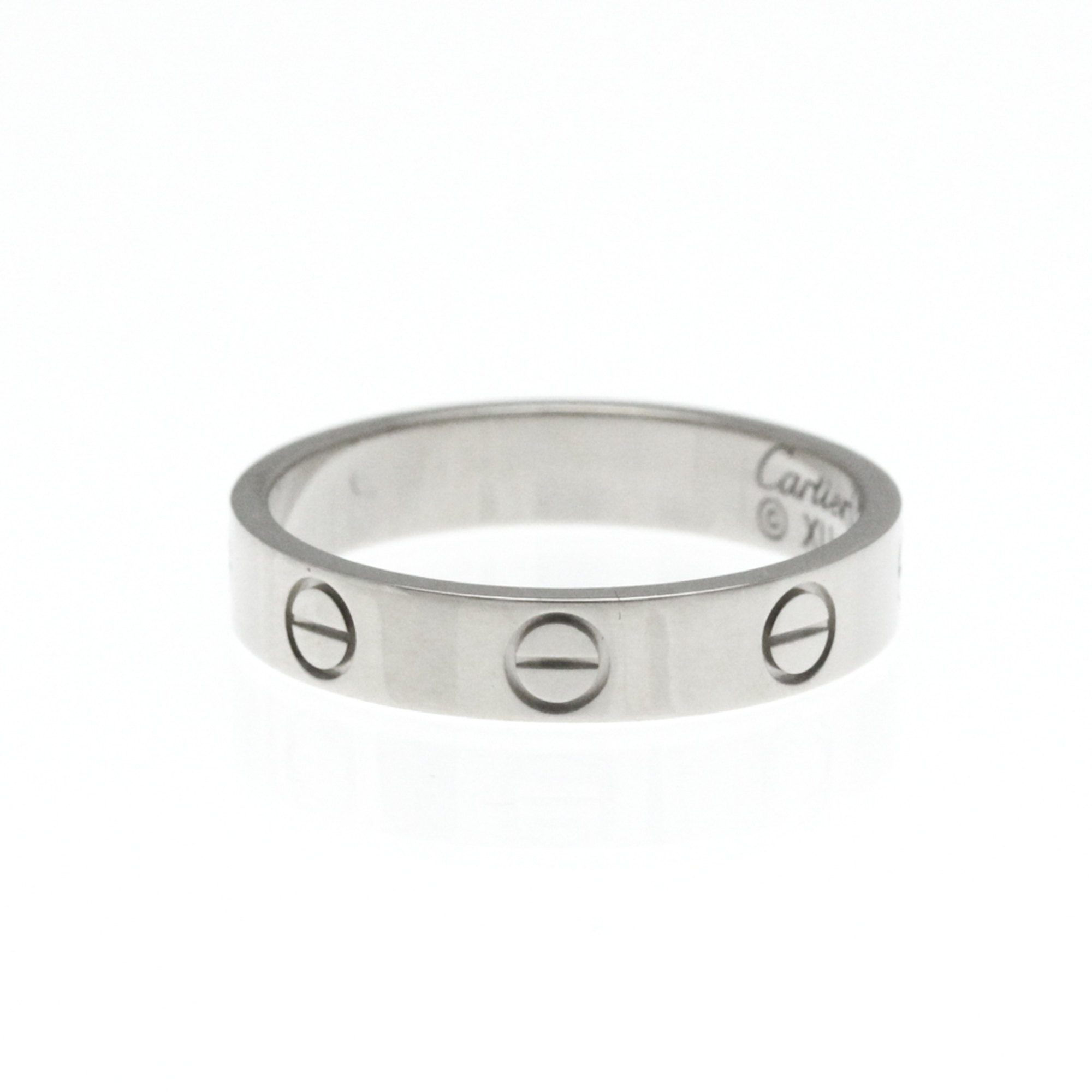 Cartier Love Mini Love Ring White Gold (18K) Fashion No Stone Band Ring Silver