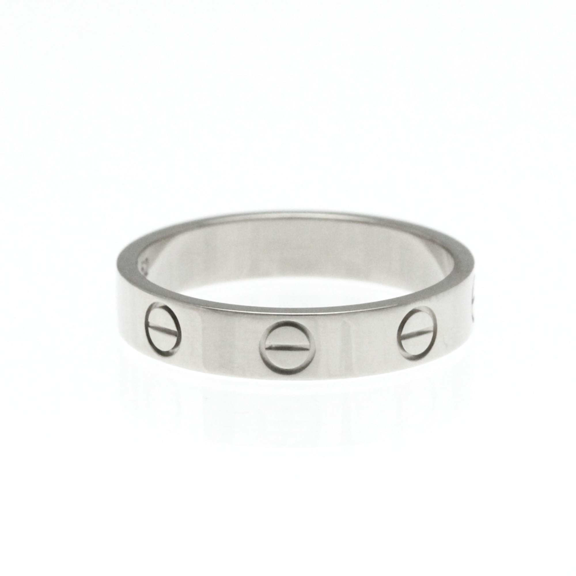 Cartier Love Mini Love Ring White Gold (18K) Fashion No Stone Band Ring Silver