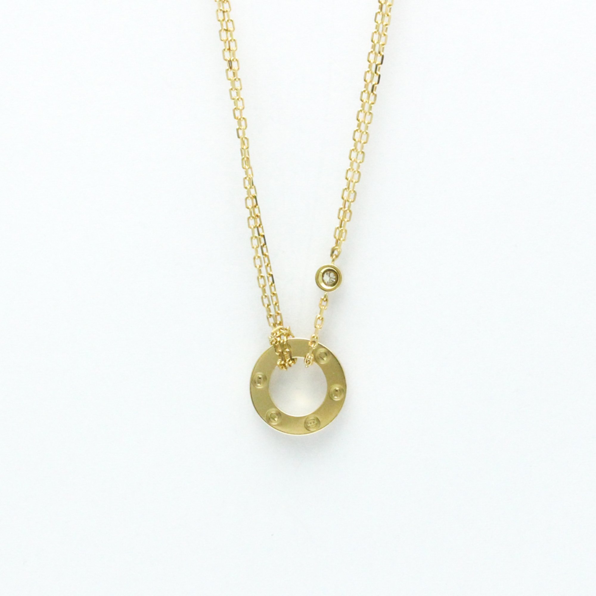 Cartier Love Circle Necklace B7219500 Yellow Gold (18K) Diamond Men,Women Pendant Necklace (Gold)