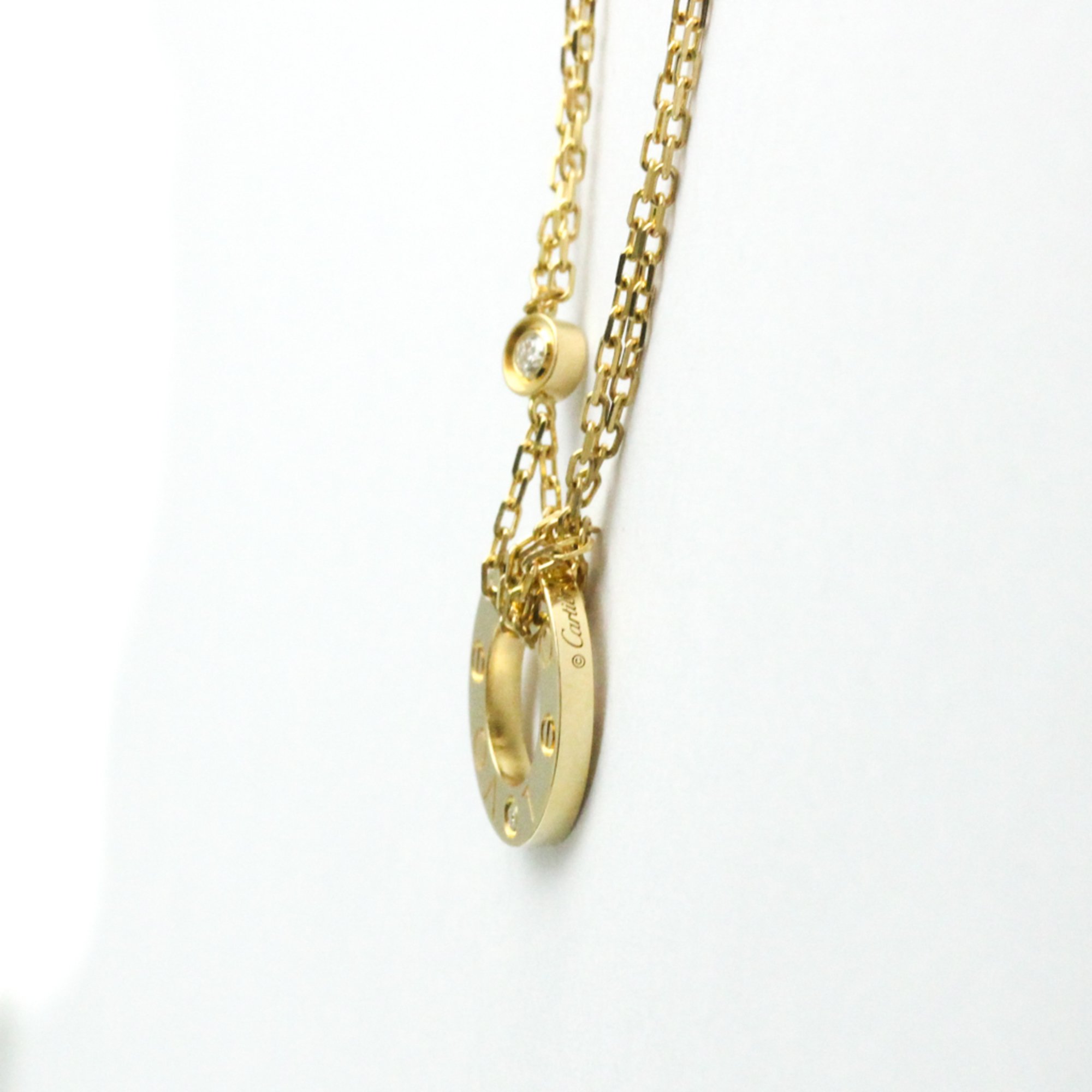 Cartier Love Circle Necklace B7219500 Yellow Gold (18K) Diamond Men,Women Pendant Necklace (Gold)