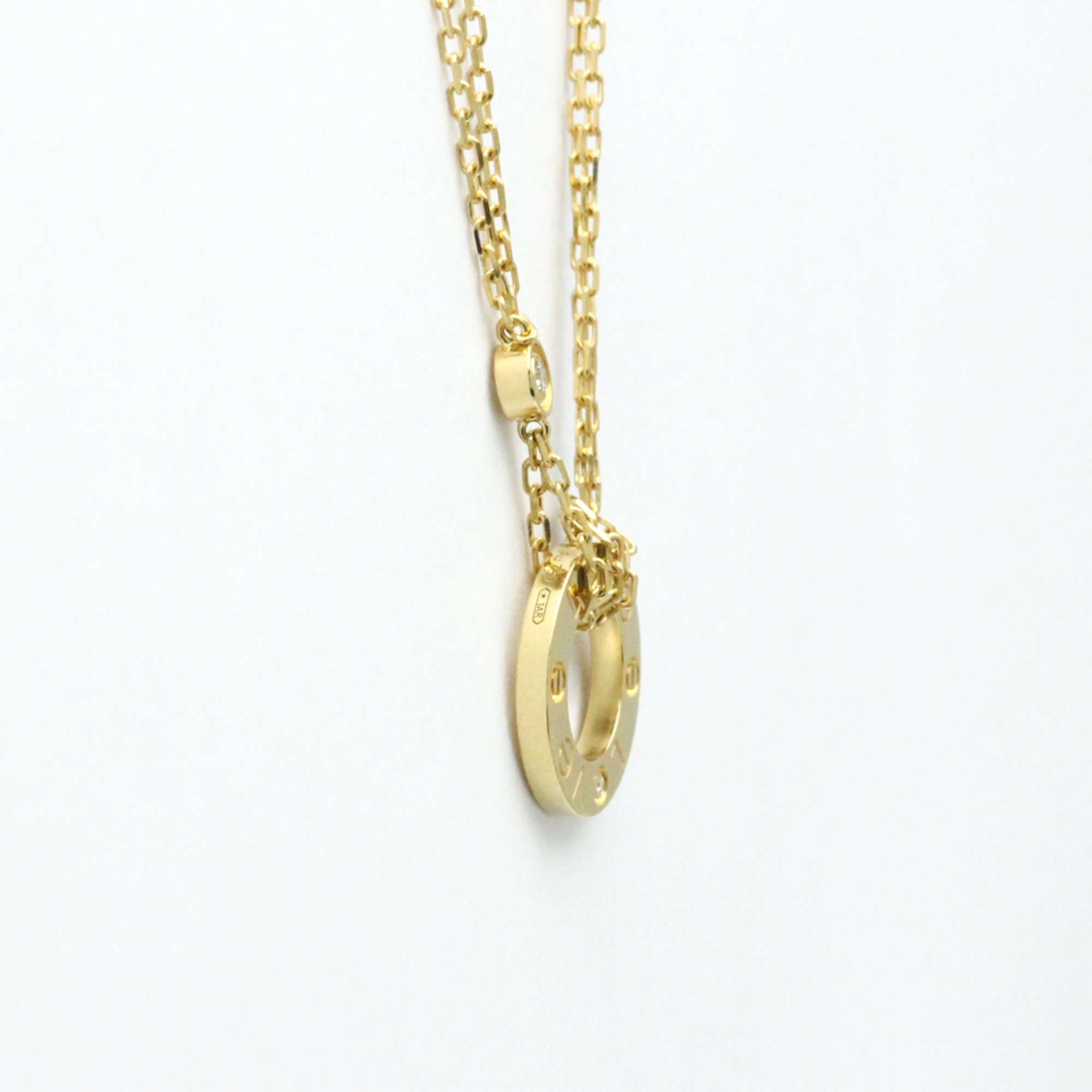 Cartier Love Circle Necklace B7219500 Yellow Gold (18K) Diamond Men,Women Pendant Necklace (Gold)