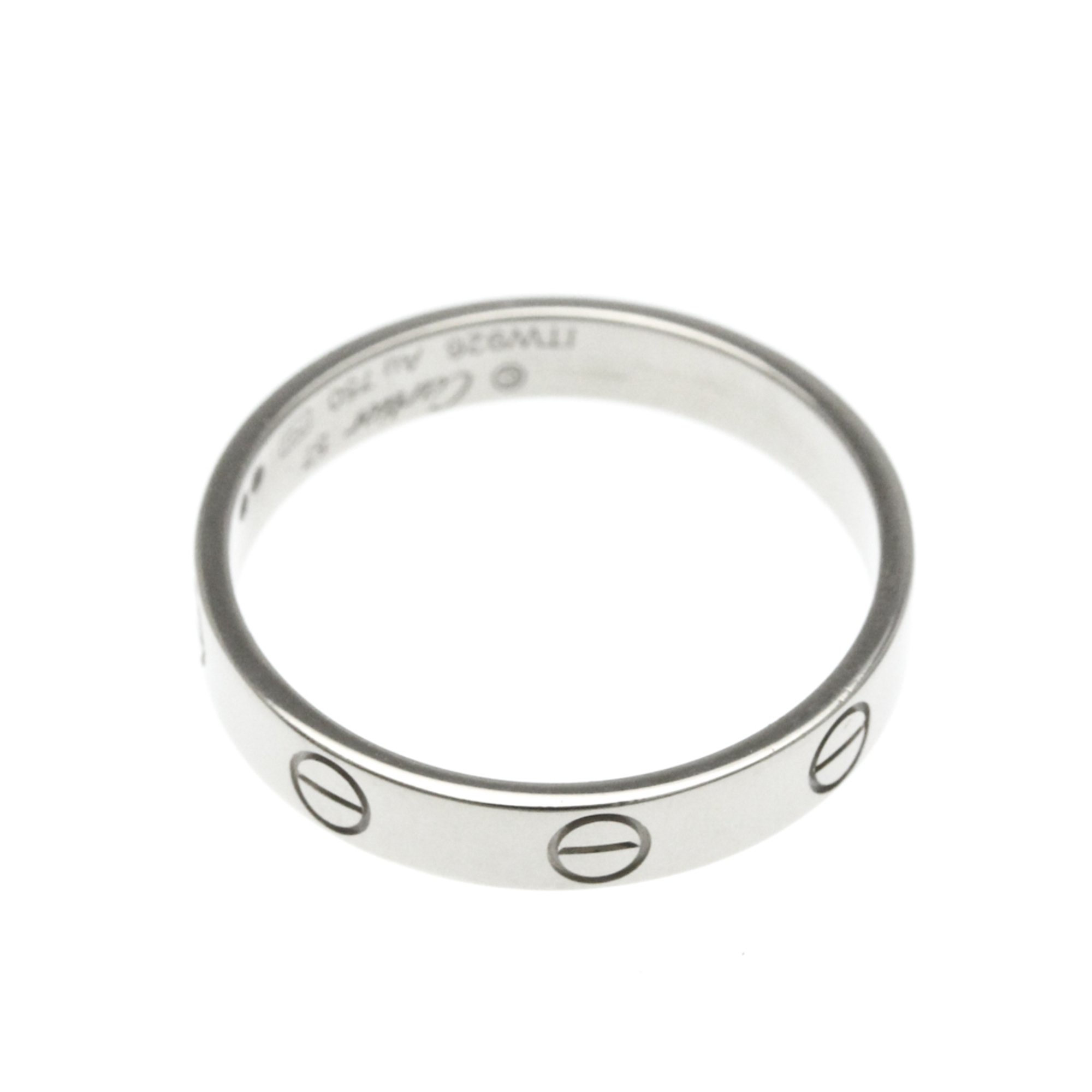 Cartier Love Mini Love Ring White Gold (18K) Fashion No Stone Band Ring Silver