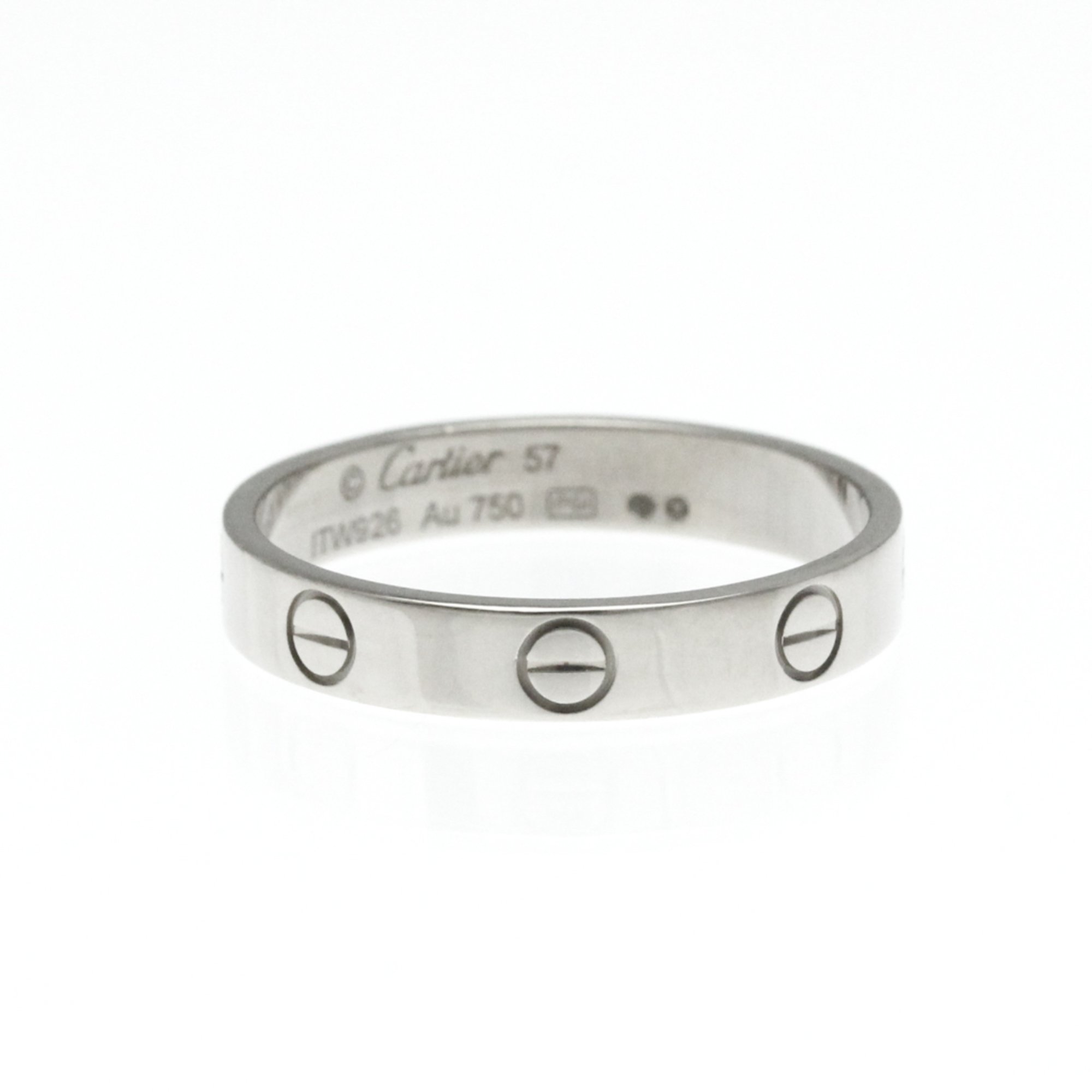 Cartier Love Mini Love Ring White Gold (18K) Fashion No Stone Band Ring Silver