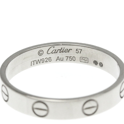 Cartier Love Mini Love Ring White Gold (18K) Fashion No Stone Band Ring Silver