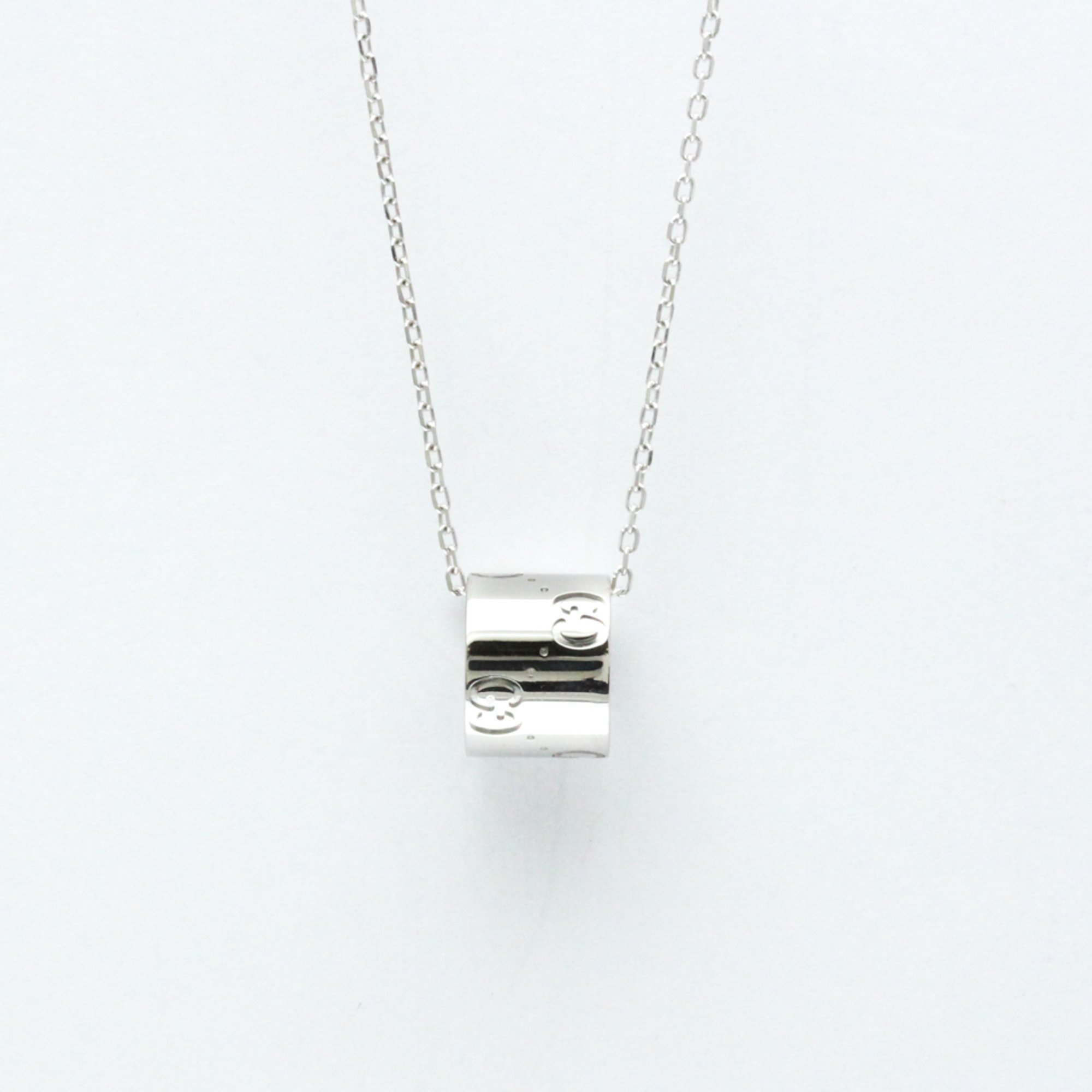 Gucci Icon Necklace White Gold (18K) Men,Women Fashion Pendant Necklace (Silver)