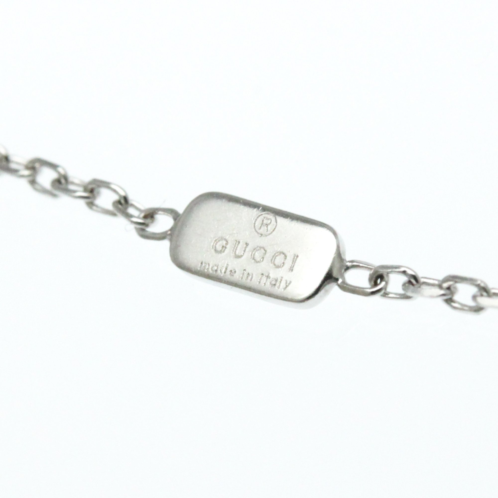 Gucci Icon Necklace White Gold (18K) Men,Women Fashion Pendant Necklace (Silver)