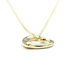 Tiffany Open Heart 2P Diamond Necklace Yellow Gold (18K) Diamond Men,Women Fashion Pendant Necklace (Gold)