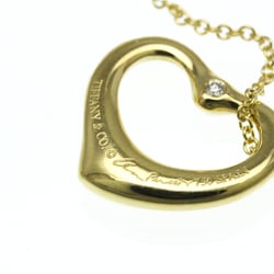 Tiffany Open Heart 2P Diamond Necklace Yellow Gold (18K) Diamond Men,Women Fashion Pendant Necklace (Gold)