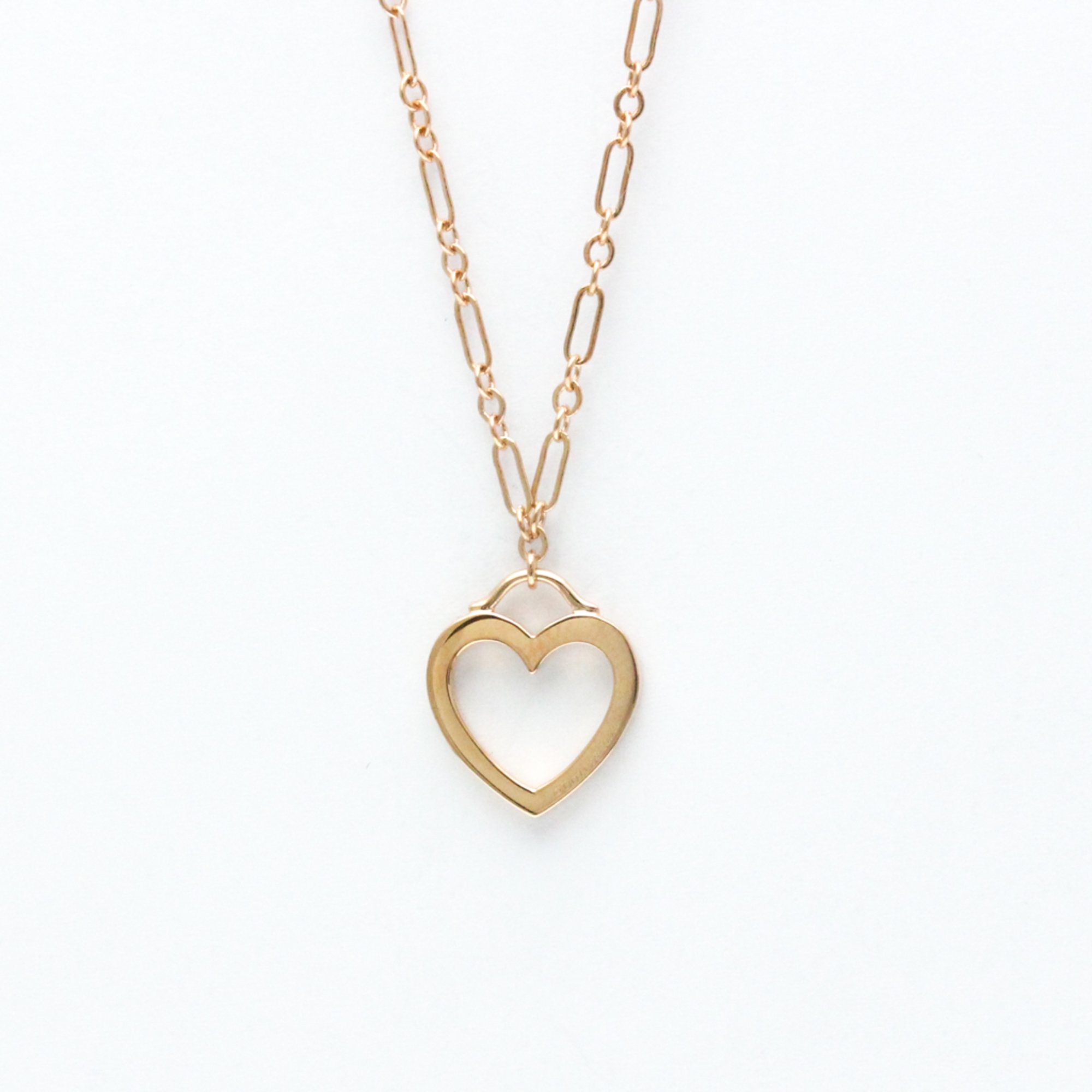 Tiffany Sentimental Heart Necklace Pink Gold (18K) No Stone Men,Women Fashion Pendant Necklace (Pink Gold)