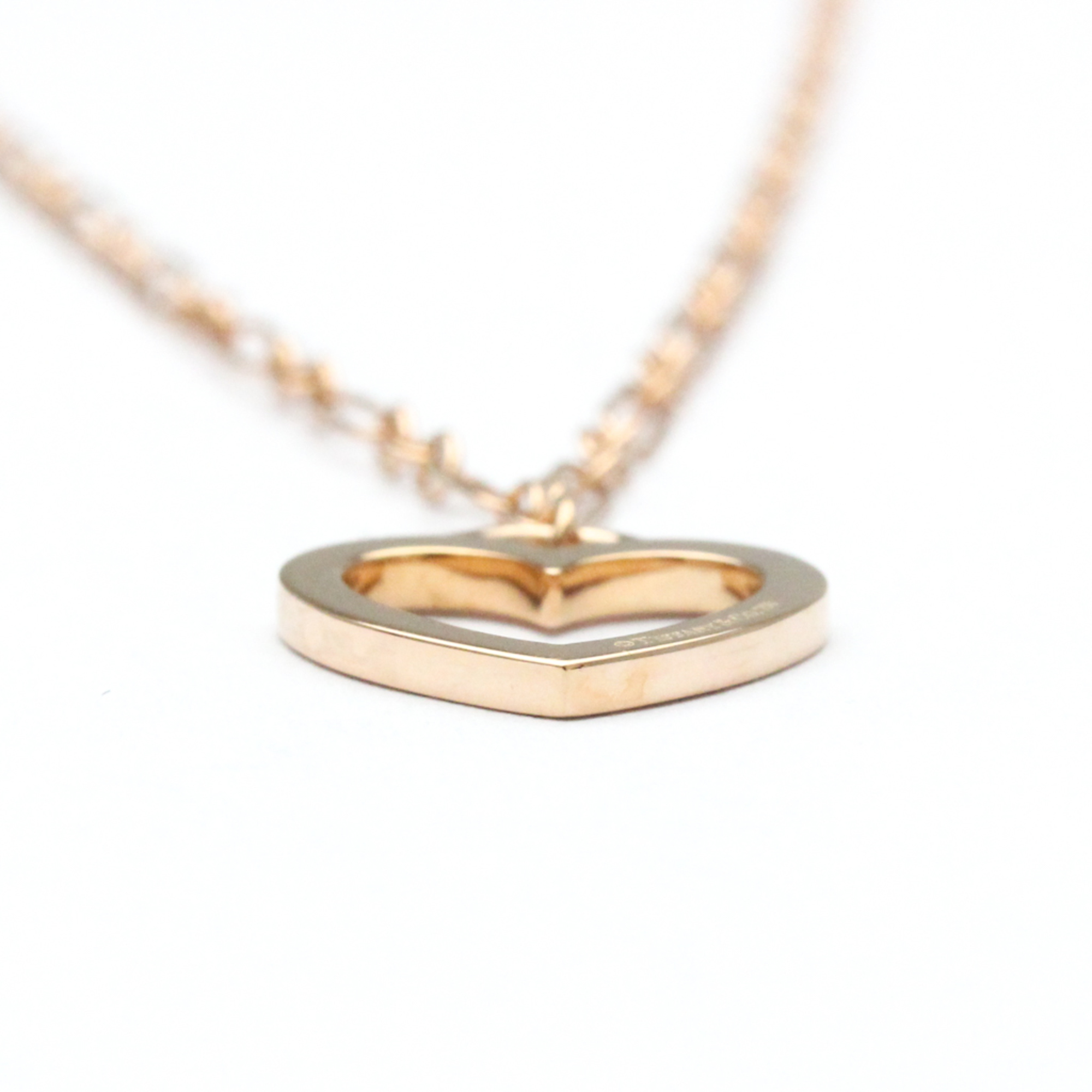 Tiffany Sentimental Heart Necklace Pink Gold (18K) No Stone Men,Women Fashion Pendant Necklace (Pink Gold)