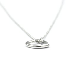 Tiffany Open Heart Necklace Platinum 950 No Stone Men,Women Fashion Pendant Necklace (Silver)