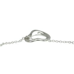 Tiffany Open Heart Necklace Platinum 950 No Stone Men,Women Fashion Pendant Necklace (Silver)