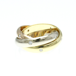 Cartier Trinity Ring 15PD Pink Gold (18K),White Gold (18K),Yellow Gold (18K) Fashion Diamond Band Ring Gold