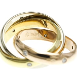 Cartier Trinity Ring 15PD Pink Gold (18K),White Gold (18K),Yellow Gold (18K) Fashion Diamond Band Ring Gold