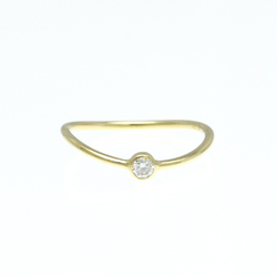 Tiffany Wave Ring Single Row Yellow Gold (18K) Fashion Diamond Band Ring Gold