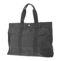 HERMES Hermes Air Line GM Grey Unisex Canvas Tote Bag