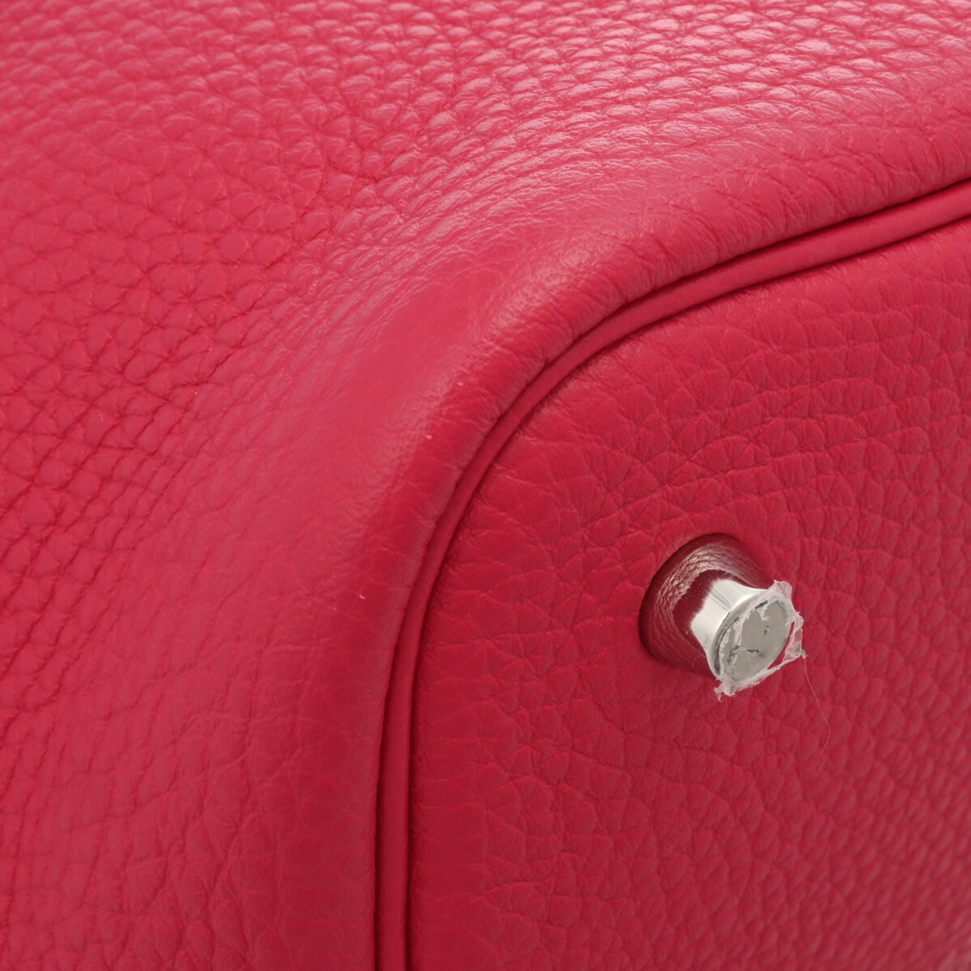 HERMES Picotin Lock MM Kazak Rouge Serie/Framboise Z Stamp (around 2021) Women's Taurillon Clemence Handbag