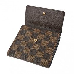 LOUIS VUITTON Damier Portefeuille Elise Brown N61654 Unisex Canvas Bi-fold Wallet