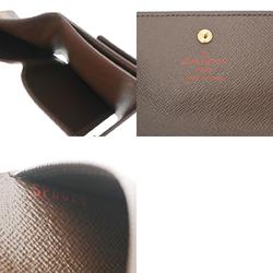 LOUIS VUITTON Damier Portefeuille Elise Brown N61654 Unisex Canvas Bi-fold Wallet