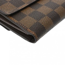 LOUIS VUITTON Damier Portefeuille Elise Brown N61654 Unisex Canvas Bi-fold Wallet