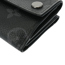 LOUIS VUITTON Louis Vuitton Monogram Eclipse Discovery Compact Wallet Black Grey M45417 Men's Tri-fold