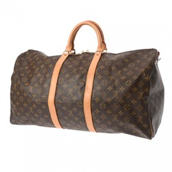 LOUIS VUITTON Louis Vuitton Monogram Keepall 55 Brown M41424 Unisex Canvas Boston Bag