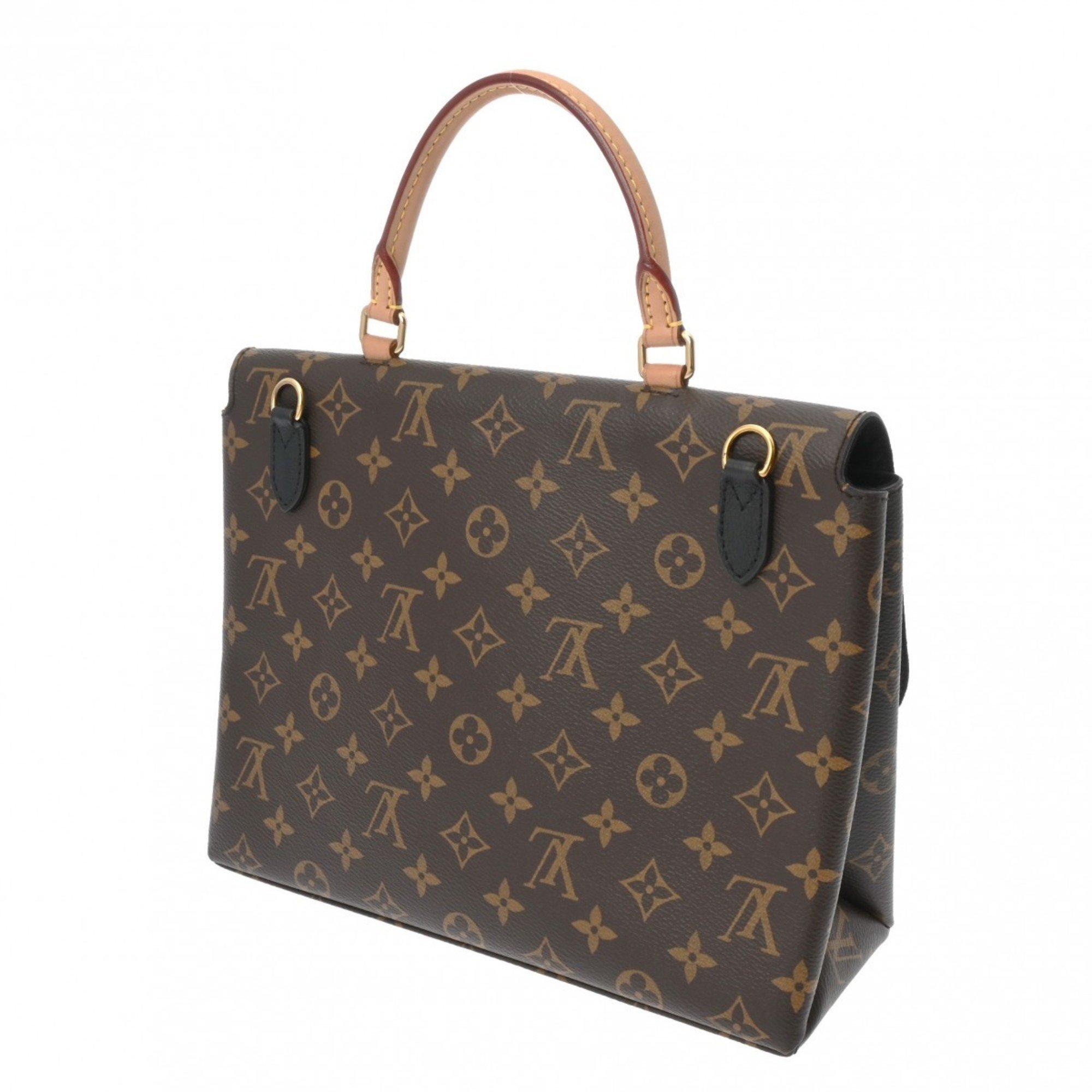 LOUIS VUITTON Louis Vuitton Monogram Marignan Noir M44259 Women's Canvas Handbag