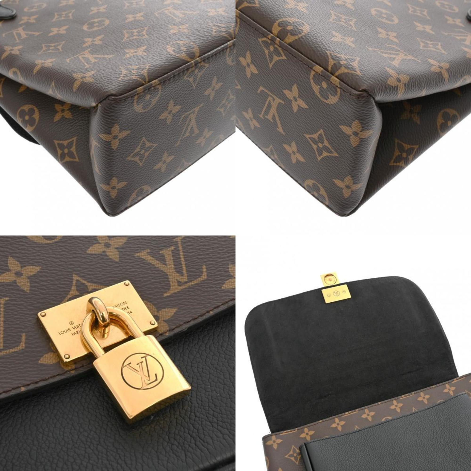 LOUIS VUITTON Louis Vuitton Monogram Marignan Noir M44259 Women's Canvas Handbag