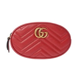 GUCCI GG Marmont Belt Bag Red 476434 Women's Leather Body