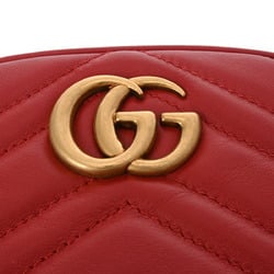 GUCCI GG Marmont Belt Bag Red 476434 Women's Leather Body