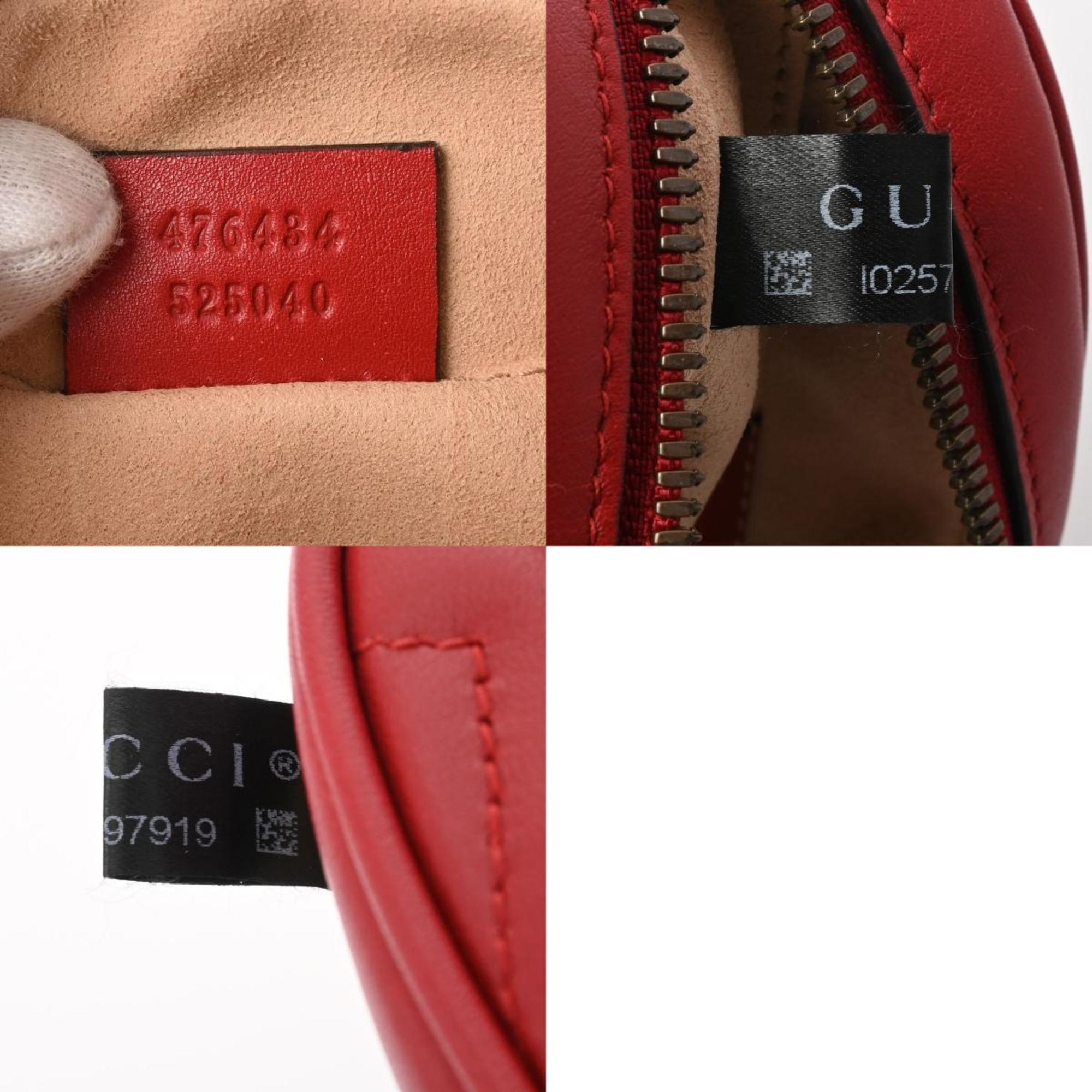 GUCCI GG Marmont Belt Bag Red 476434 Women's Leather Body