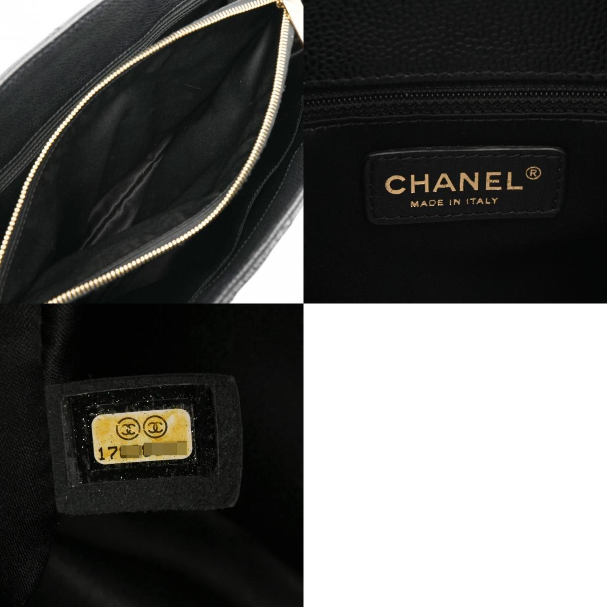 CHANEL Chanel Matelasse GST Grand Tote Black A50995 Women's Caviar Skin Bag