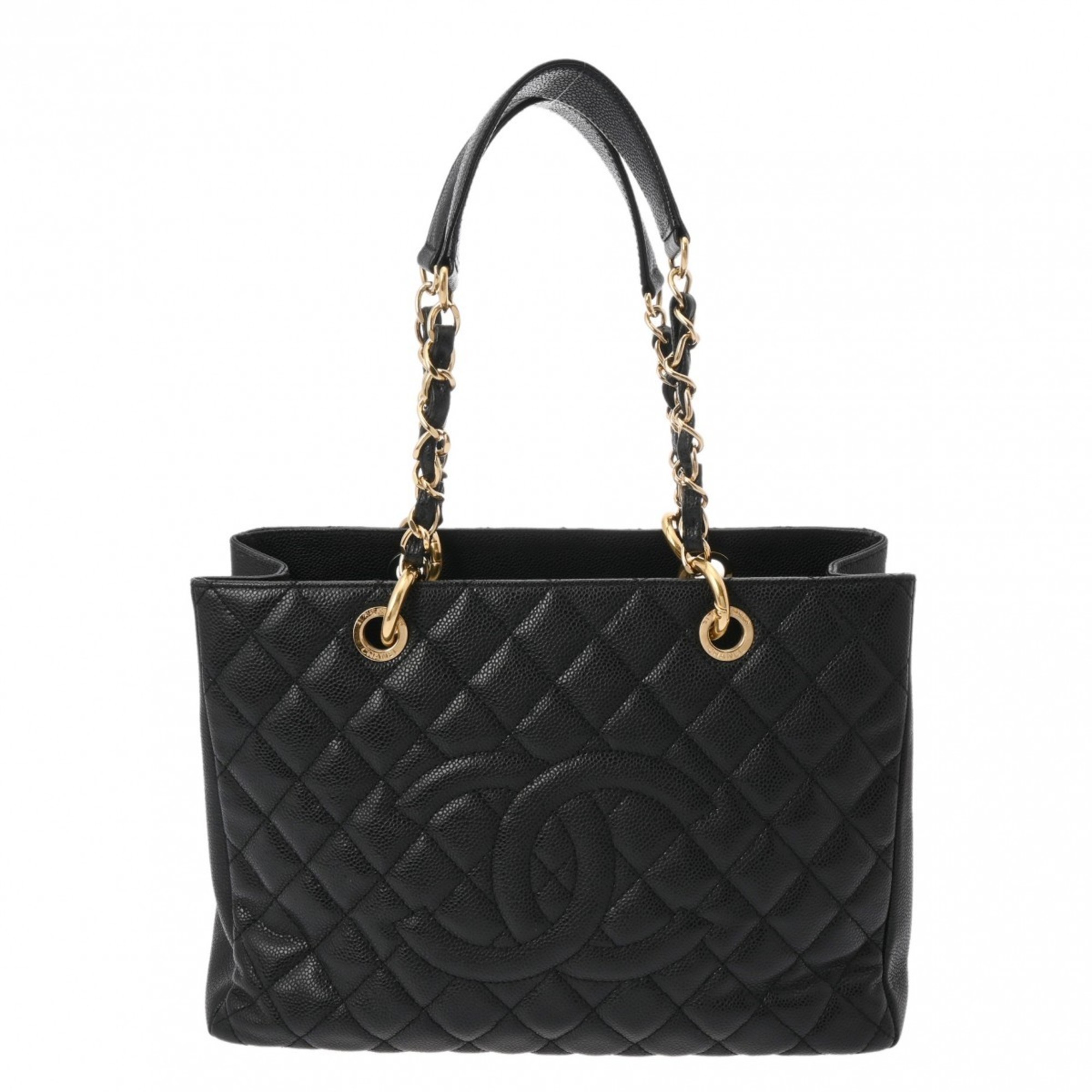 CHANEL Chanel Matelasse GST Grand Tote Black A50995 Women's Caviar Skin Bag