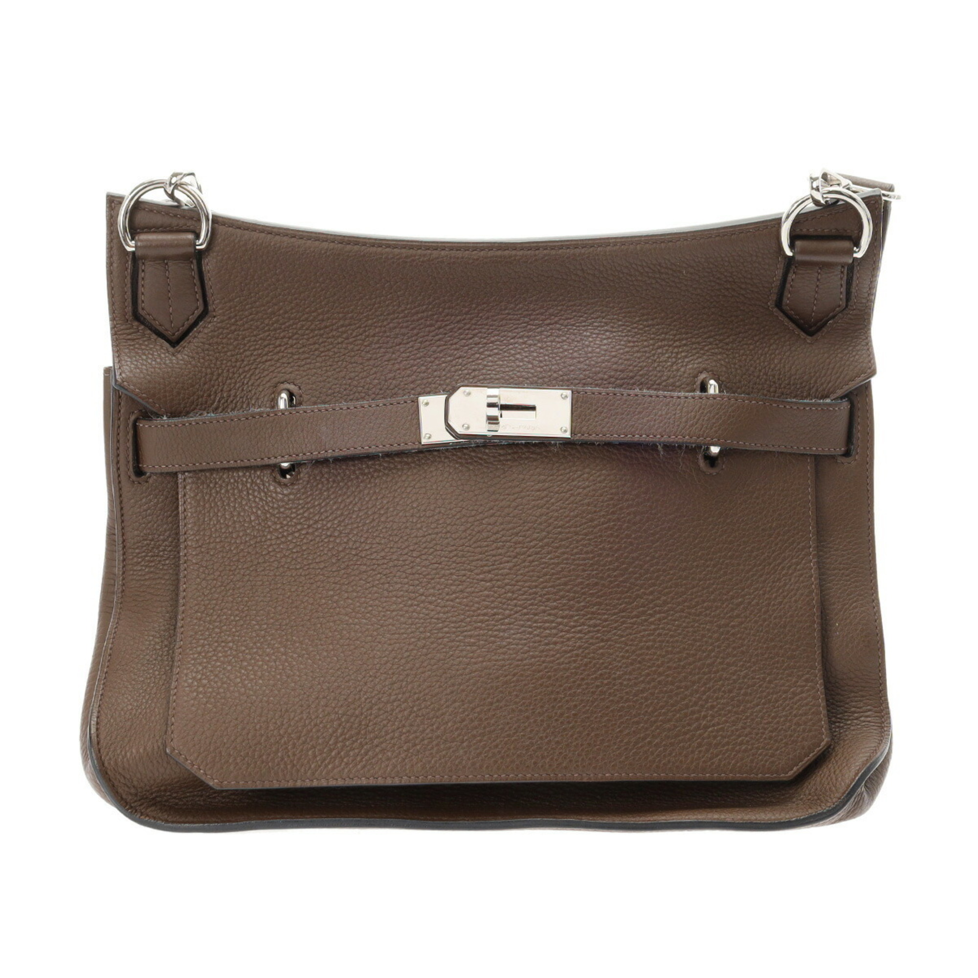 HERMES Hermes Gypsiere 34 Cacao □L stamp (around 2008) Women's Taurillon Clemence shoulder bag