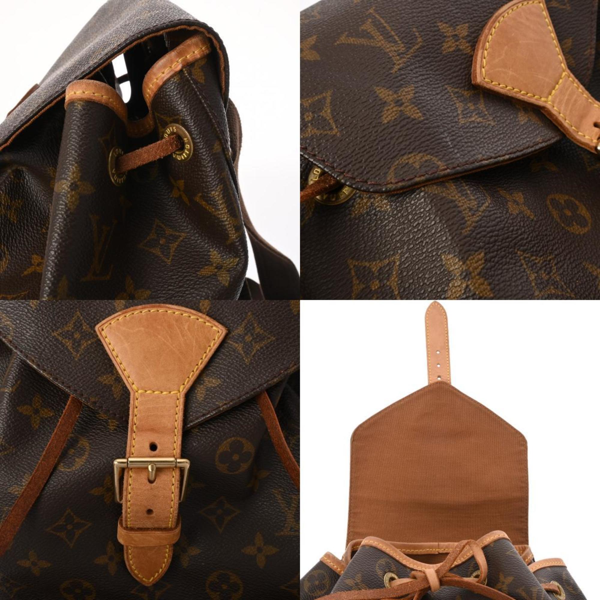 LOUIS VUITTON Louis Vuitton Monogram Montsouris GM Brown M51135 Women's Canvas Backpack/Daypack