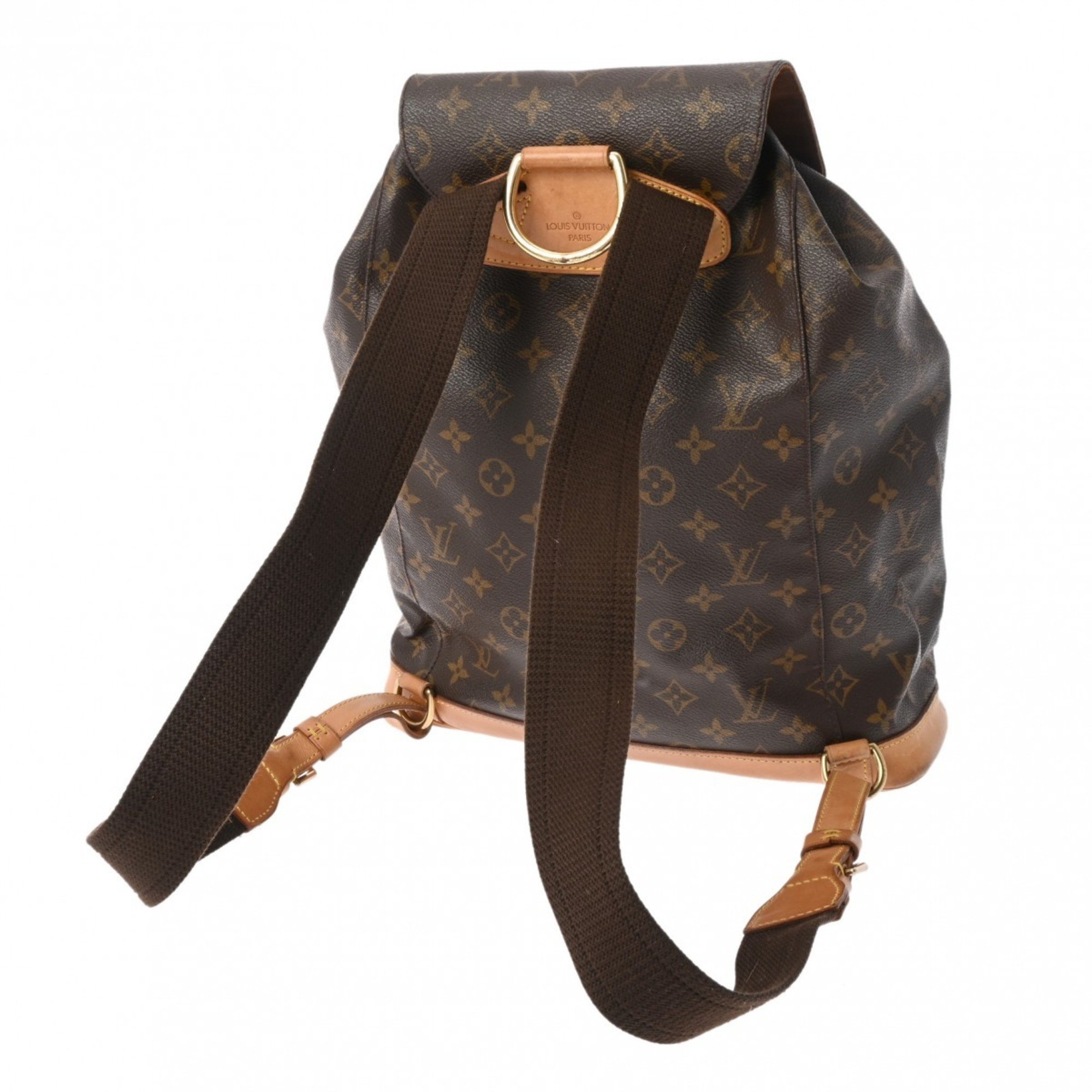 LOUIS VUITTON Louis Vuitton Monogram Montsouris GM Brown M51135 Women's Canvas Backpack/Daypack