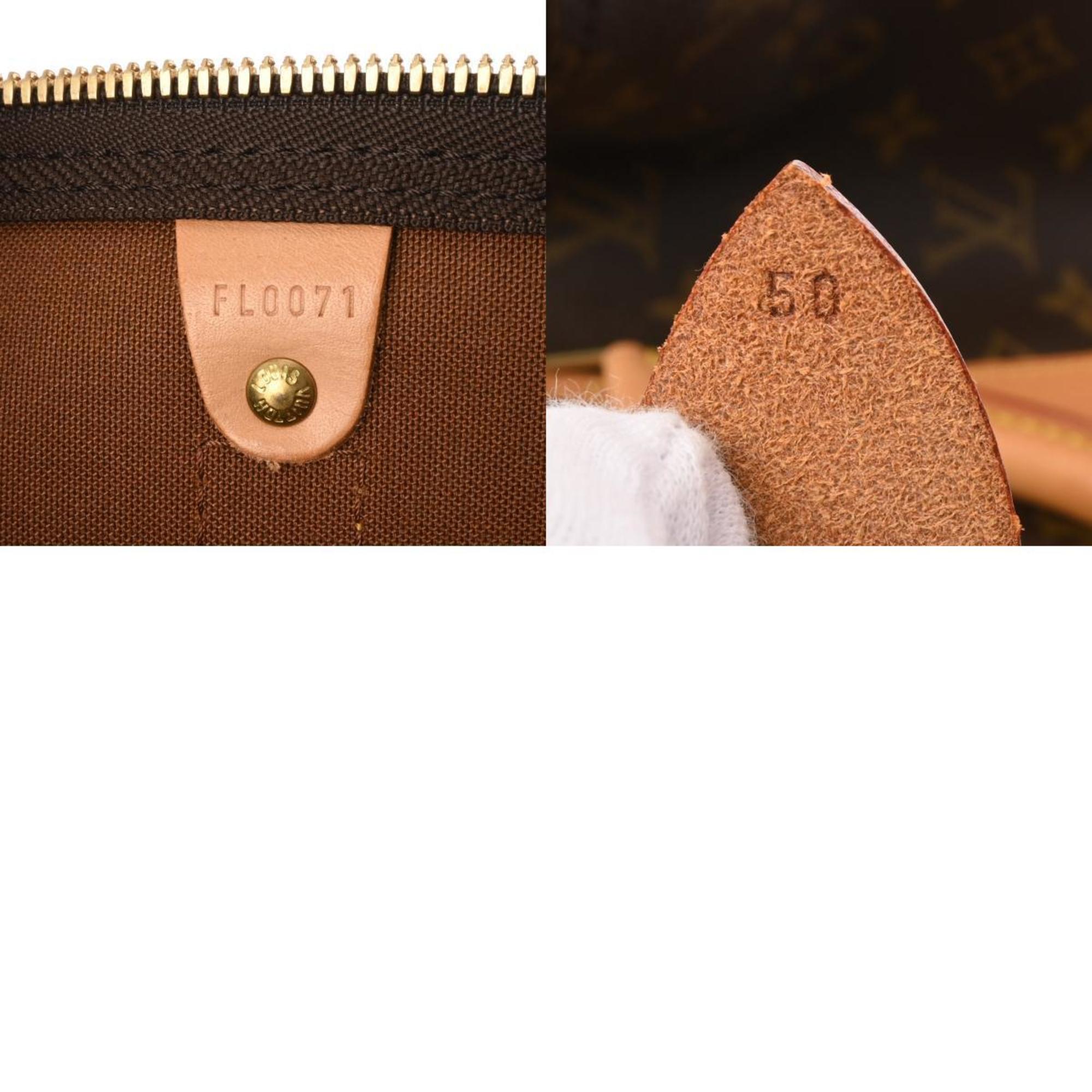 LOUIS VUITTON Louis Vuitton Monogram Keepall 50 Brown M41426 Unisex Canvas Boston Bag