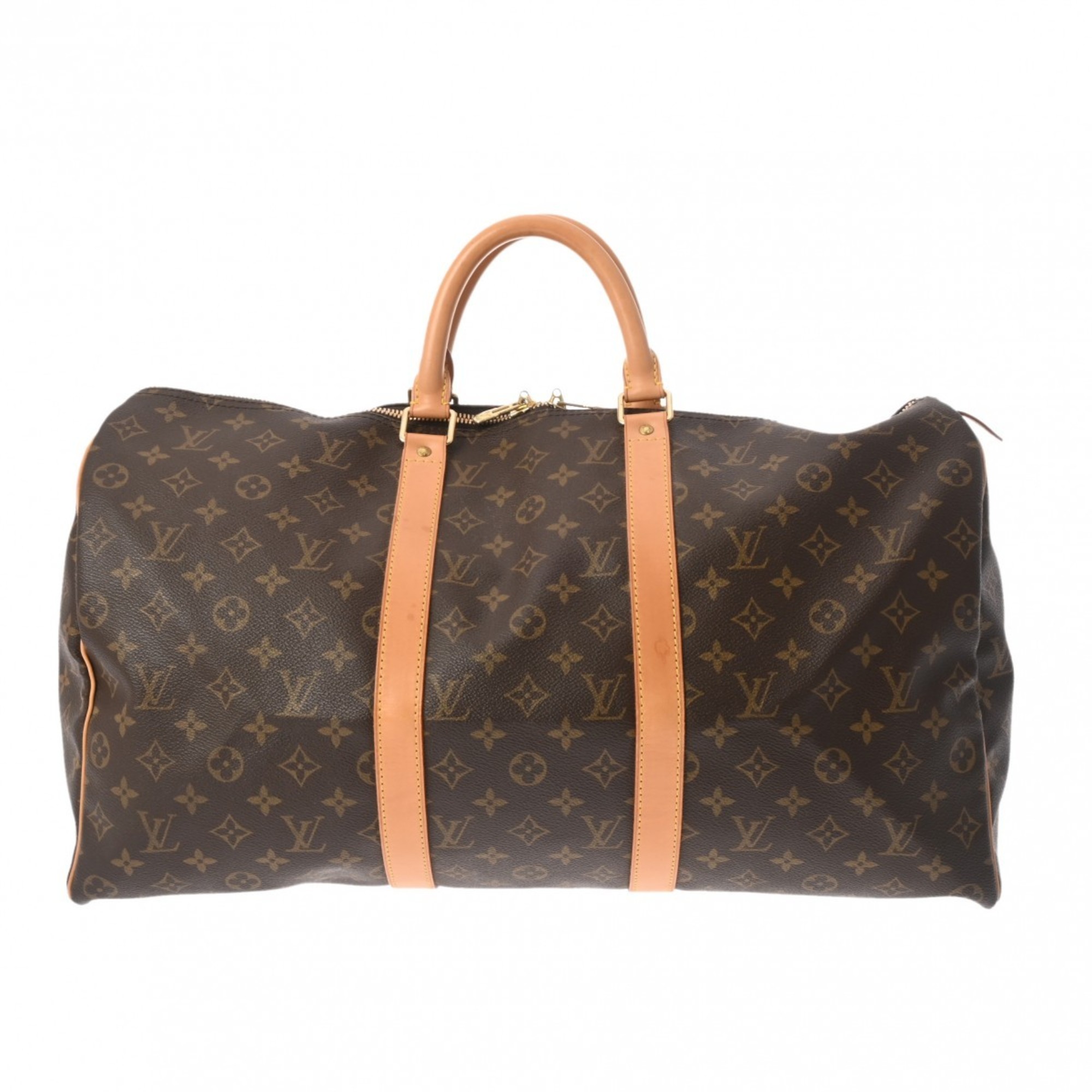 LOUIS VUITTON Louis Vuitton Monogram Keepall 50 Brown M41426 Unisex Canvas Boston Bag