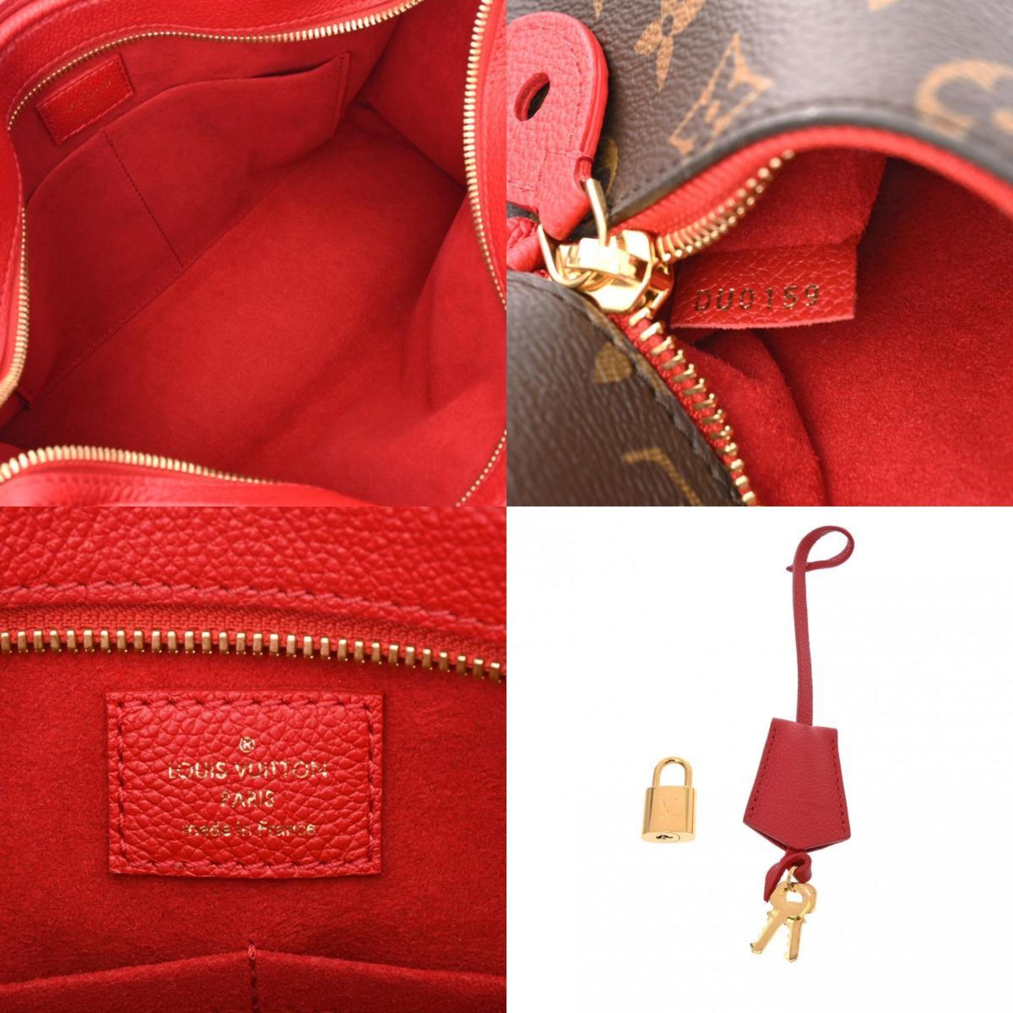 LOUIS VUITTON Louis Vuitton Monogram Popincourt PM Rouge M43433 Women's Canvas Handbag