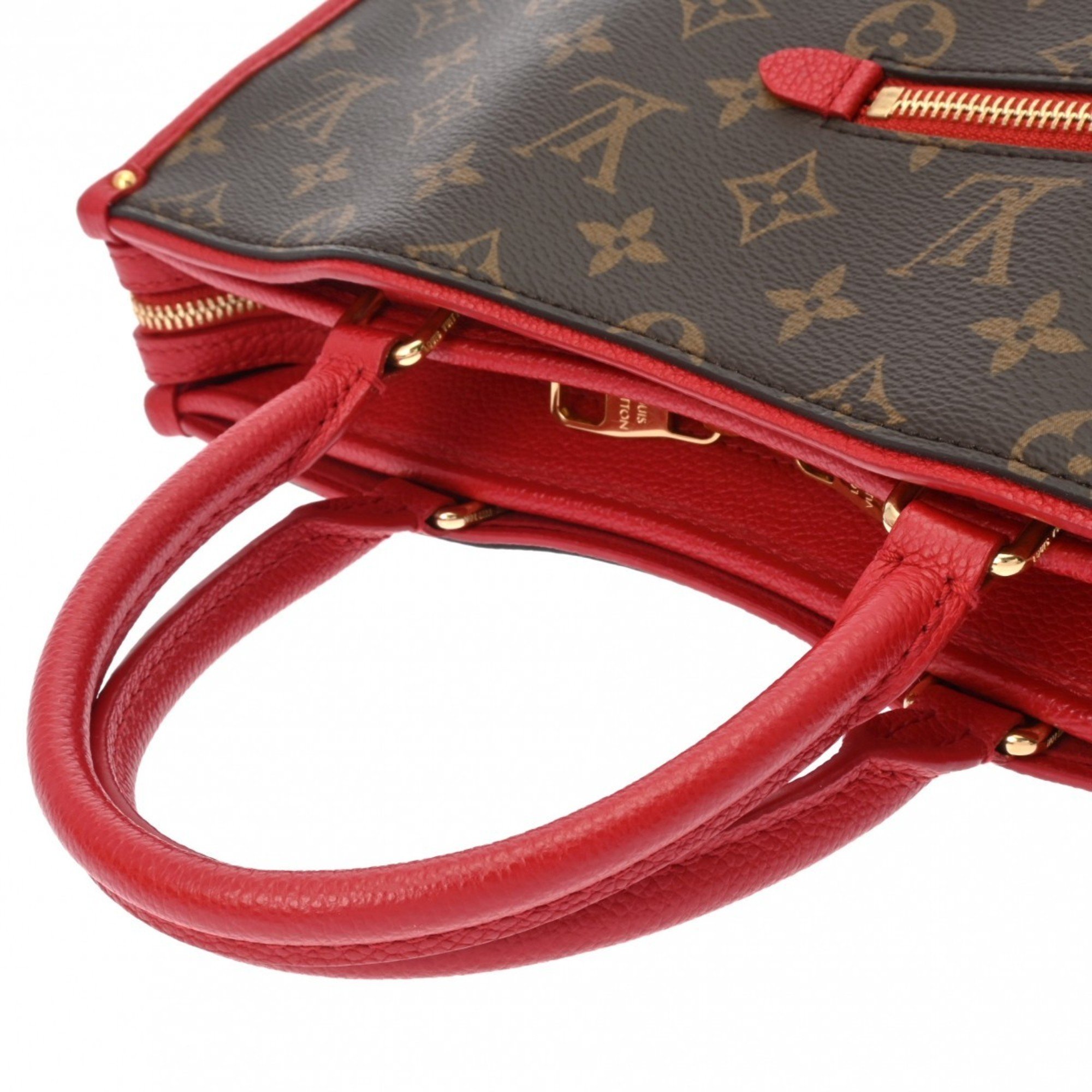 LOUIS VUITTON Louis Vuitton Monogram Popincourt PM Rouge M43433 Women's Canvas Handbag