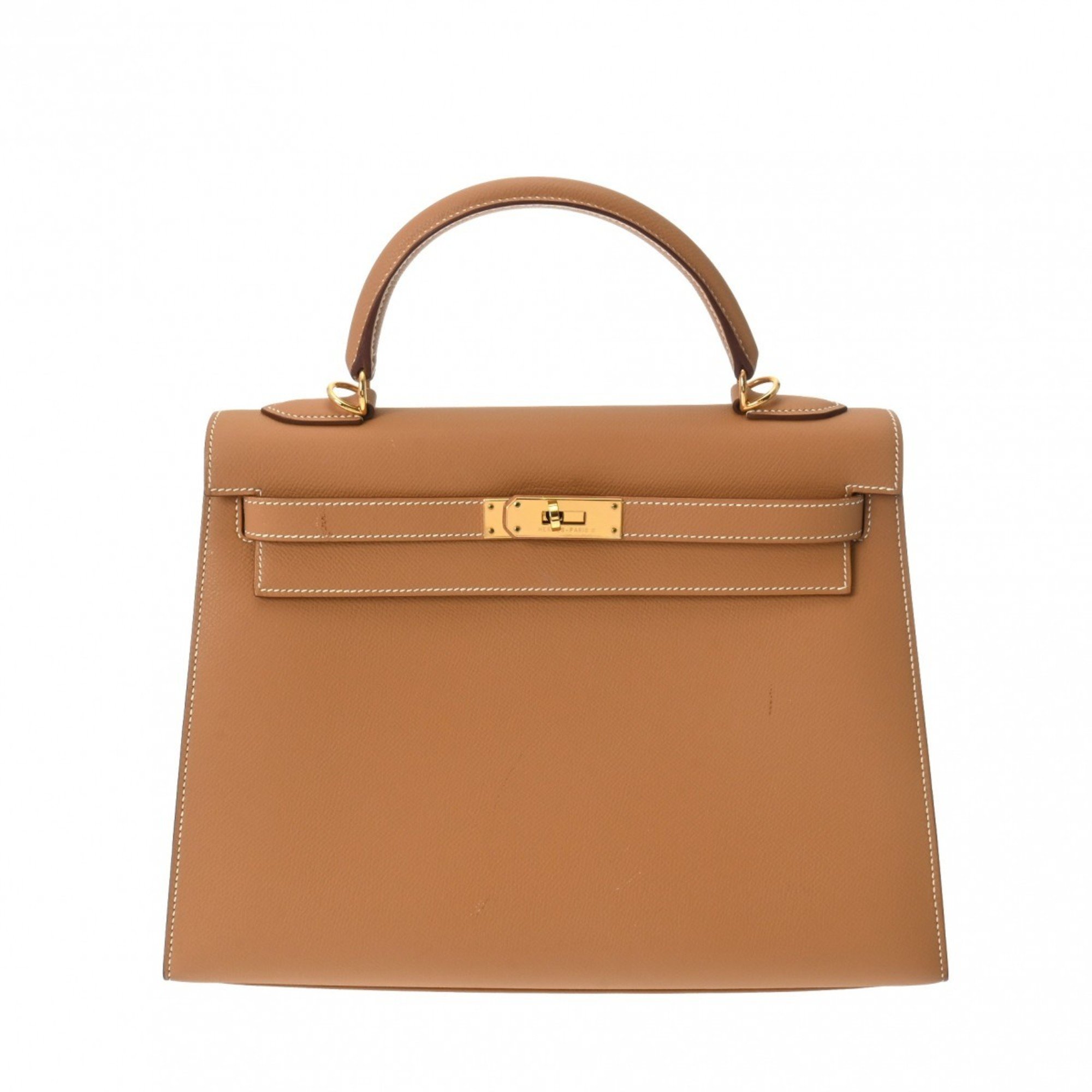 HERMES Kelly 32, outside stitching, natural, H stamp (around 2004), women's Epsom leather handbag