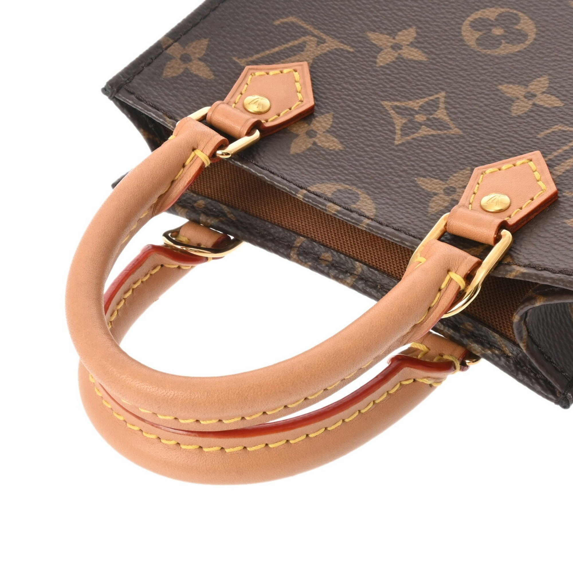 LOUIS VUITTON Louis Vuitton Monogram Petite Sac Plat Brown M69442 Women's Canvas Handbag