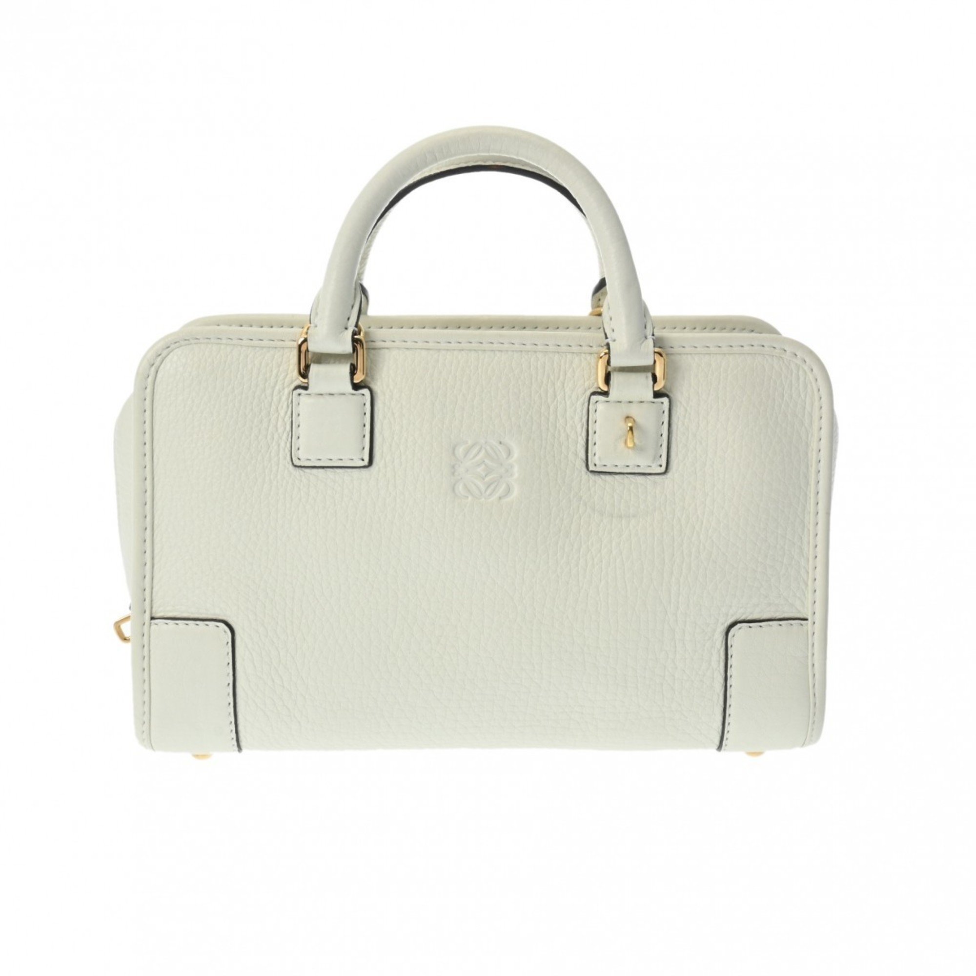 LOEWE Amazona 23 White Women's Calfskin Handbag