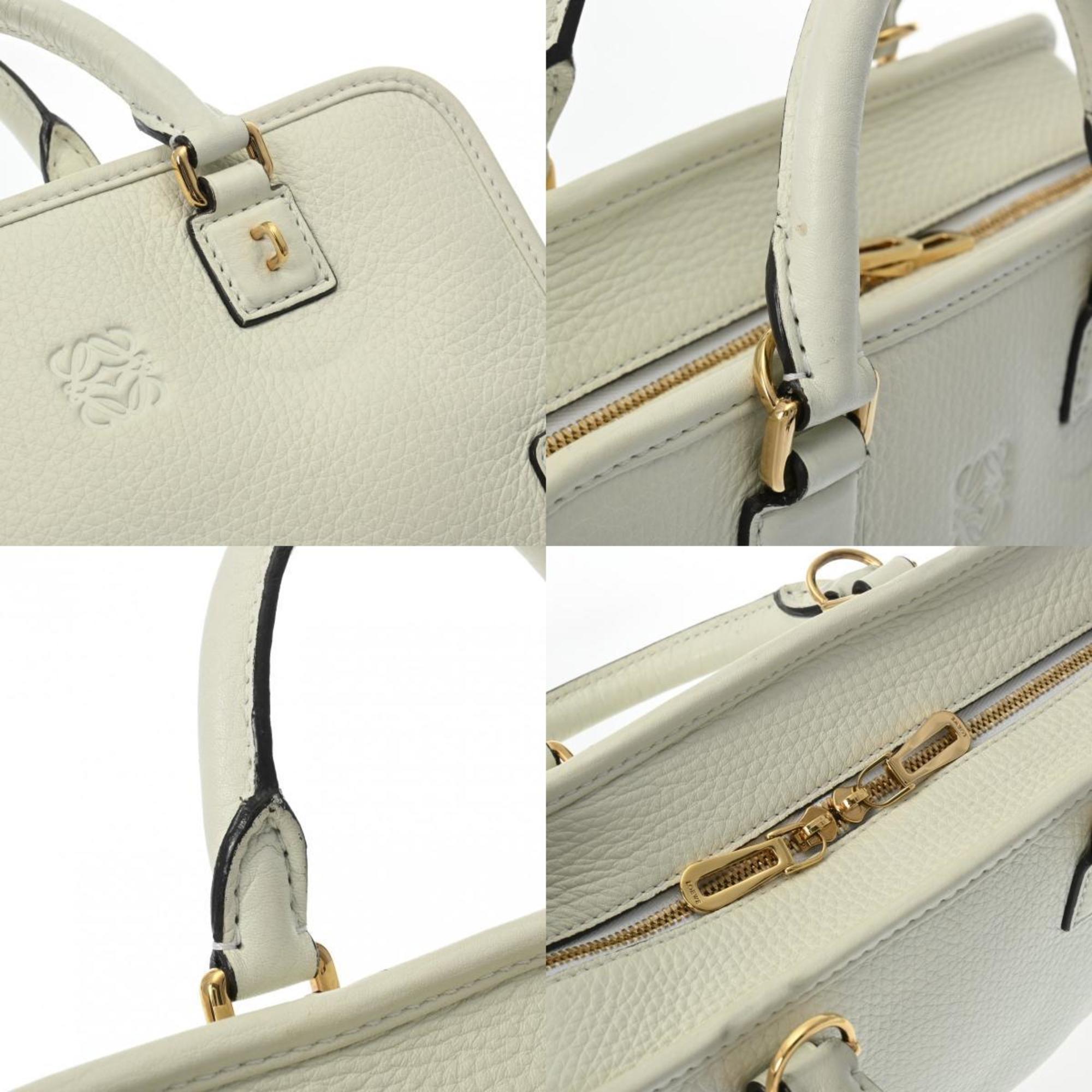 LOEWE Amazona 23 White Women's Calfskin Handbag