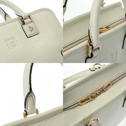 LOEWE Amazona 23 White Women's Calfskin Handbag